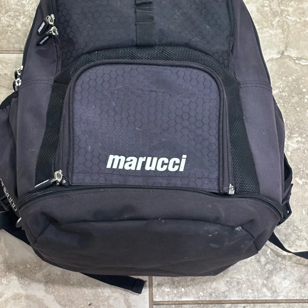 Marucci Black Baseball Softball Bat Equipment Backpack Bag Youth Kids